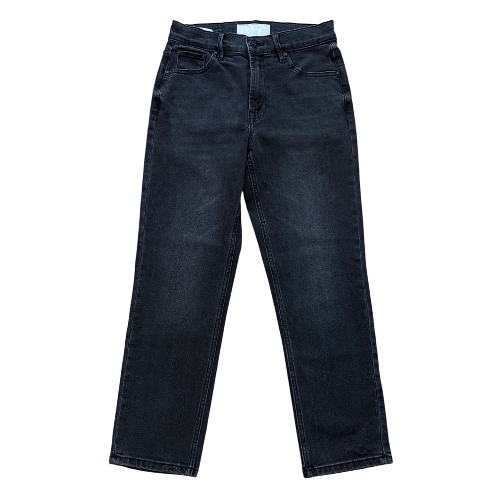 Mother The Dazzler Shift Jeans Faded Black High Rise Straight Leg Size 27